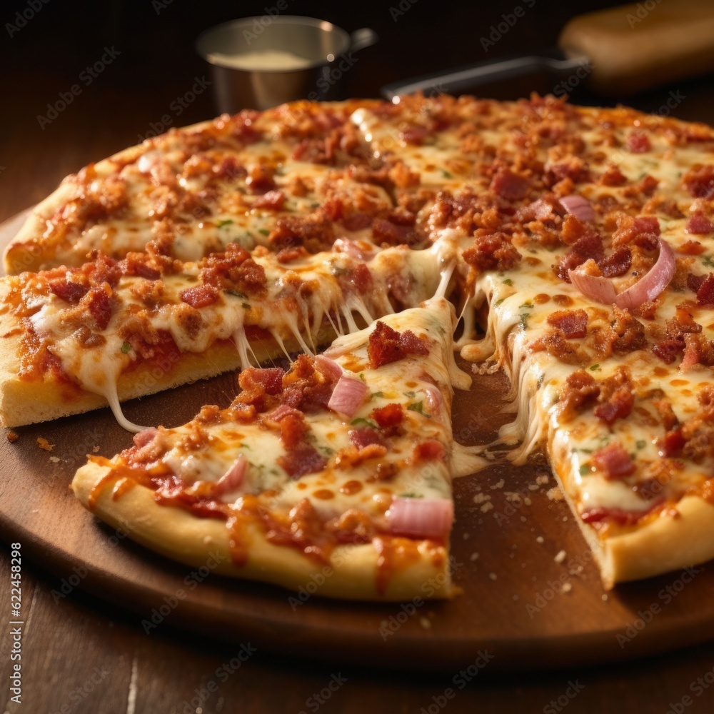 Delicious Bacon Pizza Delicious Bacon Pizza
