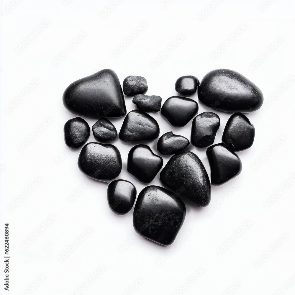 Stone Love: Heart-Shaped Stones, Generative AI Stone Love: Heart-Shaped Stones, Generative AI