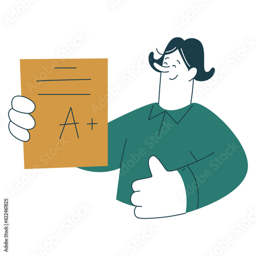 Girl got highest grades in test