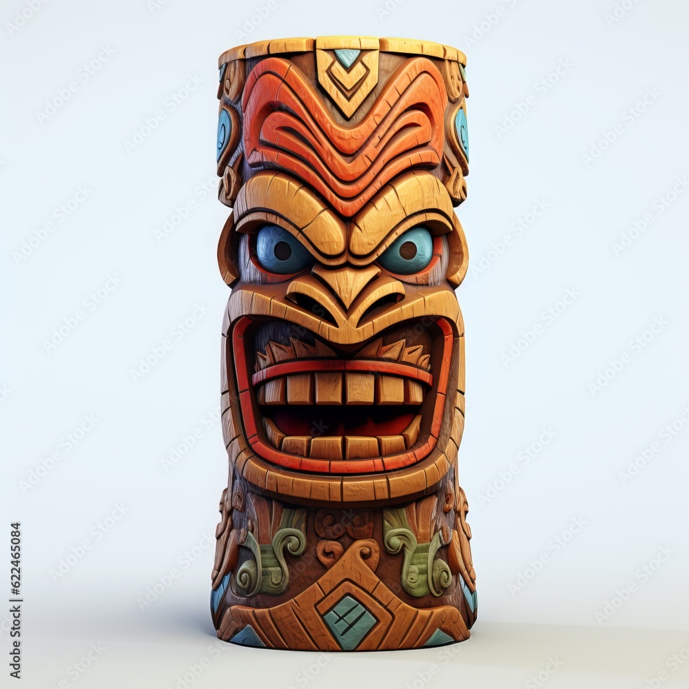 The Colorful and Exotic Beauty of a Tiki Idol The Colorful and Exotic Beauty of a Tiki Idol