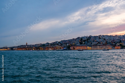 Fototapeta Naklejka Na Ścianę i Meble -  Panorama with a view of the Bosphorus and Galata Tower in Istanbul