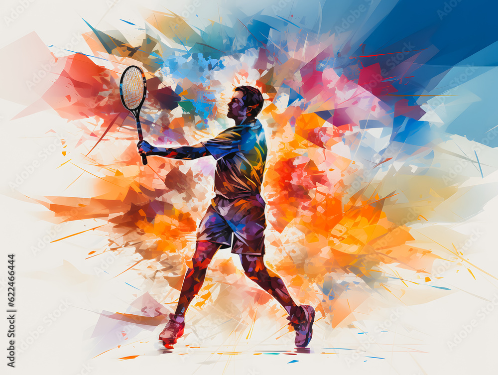 Olympic Games in Paris 2024. Badminton. Olympic discipline Generative