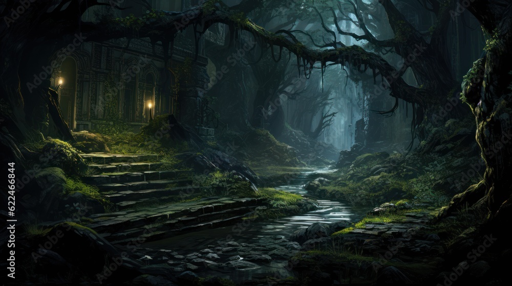 Obraz premium A fantastic and mysterious place worth discovering game art