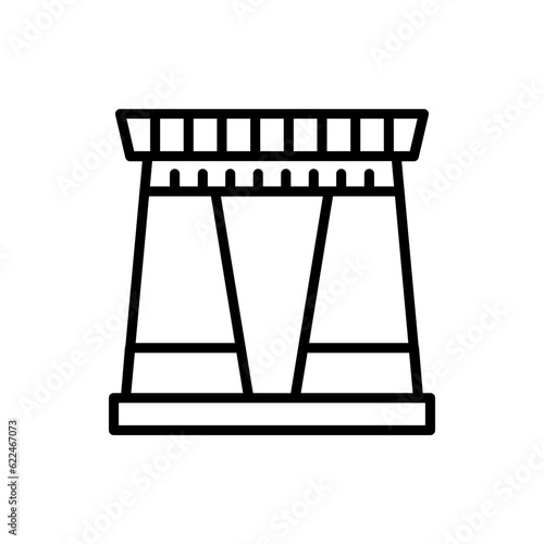 Temple Of Hathor Line Icon