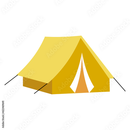 Camping tent icon. Flat illustration of camping tent vector icon for web. Suitable for promotional product illustrations for nature lovers, mountaineers, campers, etc