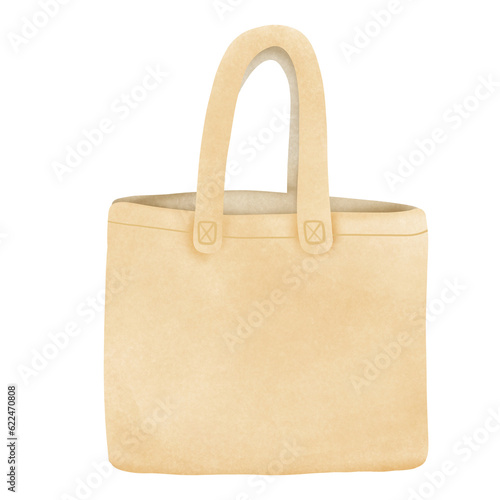Eco bag with canvas earth tone 