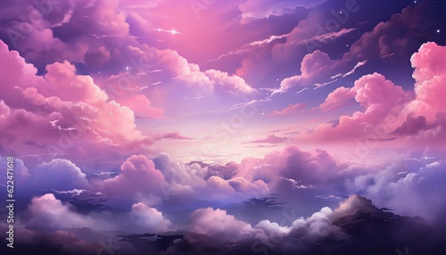 Cloudy purple and pink background