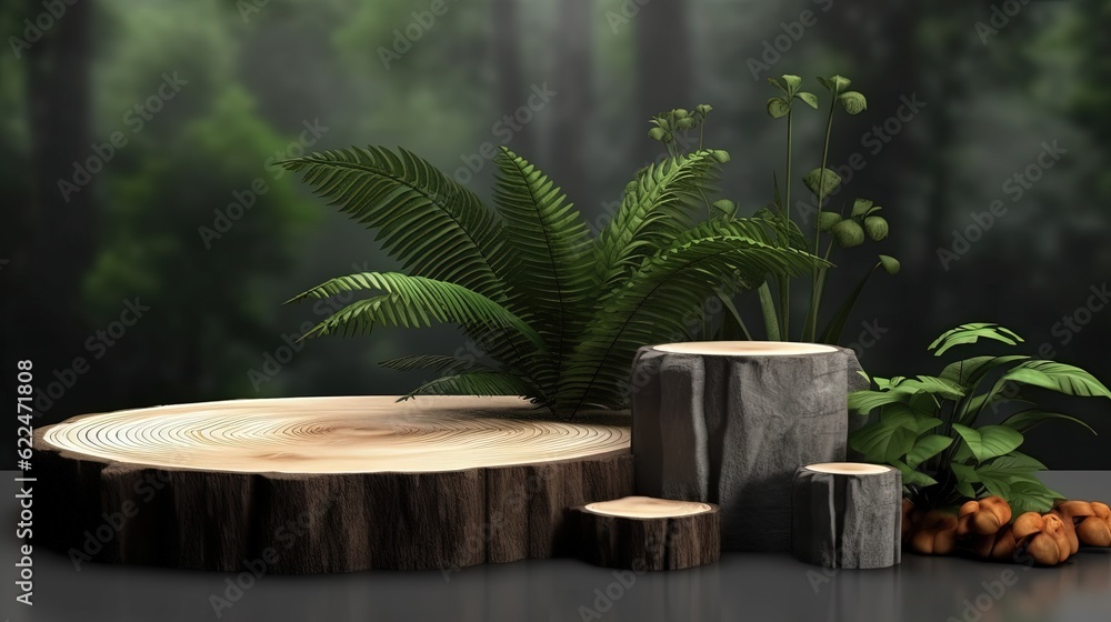 Product Display Rainforest Podium Stand Product Display Rainforest Podium Stand