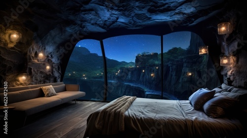 Imagine a hidden opening in the cave ceiling that reveals a breathtaking view of the night sky