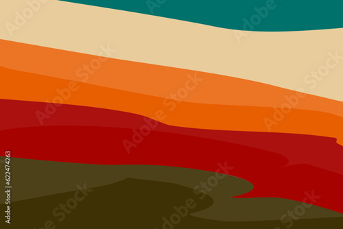 Abstract background texture of wave lines in trendy colorful Autumn bright shades. Vector. EPS © Nataliya
