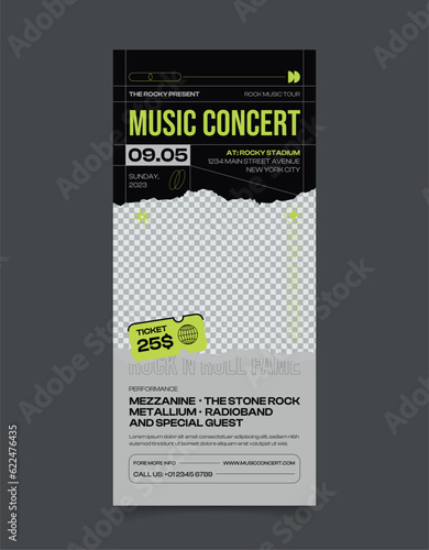 Music Concert Roll Up Banner Template