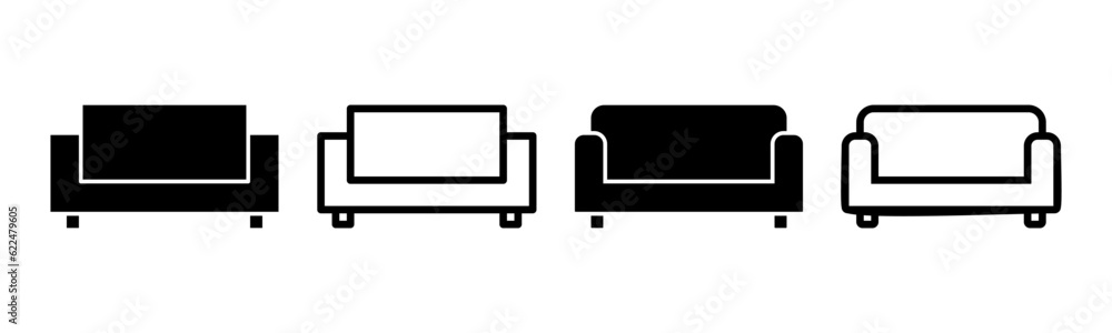 Sofa icon set illustration. sofa sign and symbol. furniture icon Sofa icon set illustration. sofa sign and symbol. furniture icon