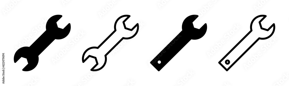 Wrench icon set illustration. repair icon. tools sign and symbol Wrench icon set illustration. repair icon. tools sign and symbol