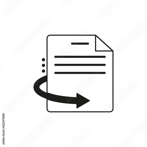 Documents recovery icon. Restore, recover sign. Information backup from file and doc icon. Vector illustration. EPS 10.