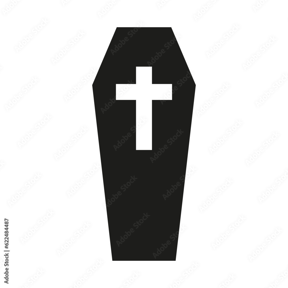 Coffin icon. Vector illustration. EPS 10. Coffin icon. Vector illustration. EPS 10.