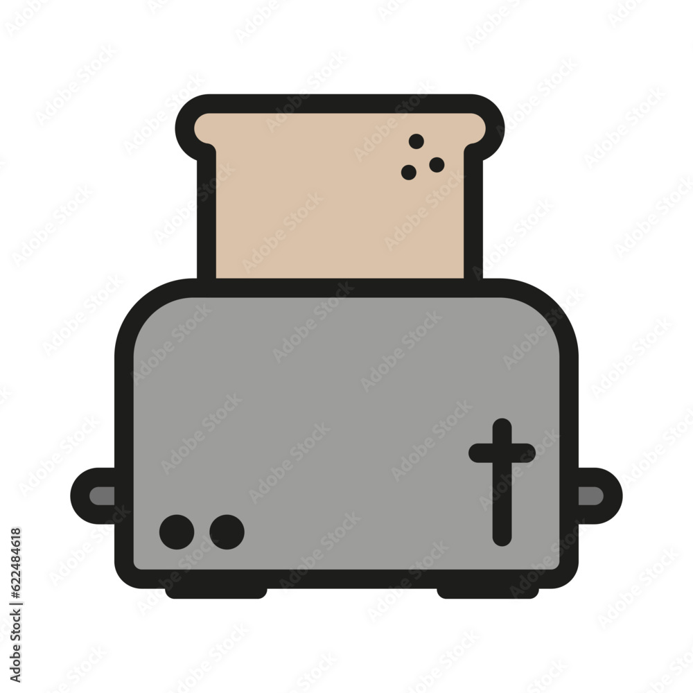 Toaster Icon. Vector illustration. EPS 10. Toaster Icon. Vector illustration. EPS 10.