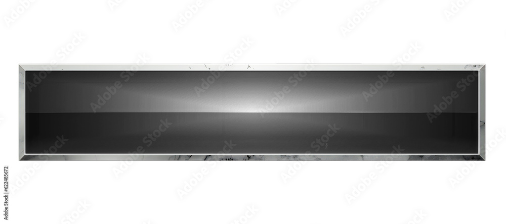 Obraz premium 高級感のある黒色のバナー 銀の縁