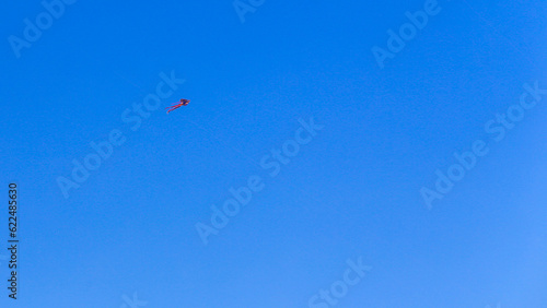Kites are flying on a clear blue sky on an afternoon in Ho Chi Minh City