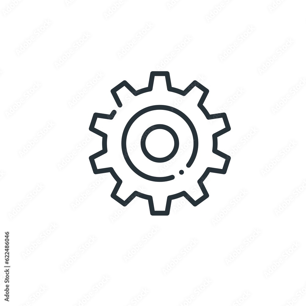 gear icon on white background