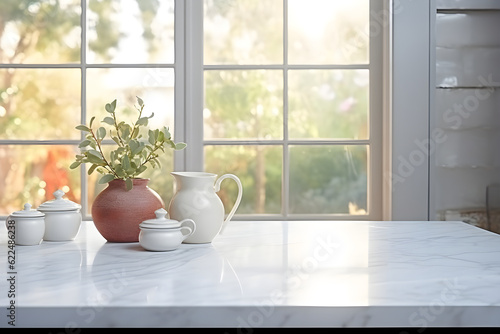 Elegant Marble Stone Countertop in a Stylish Kitchen Setting