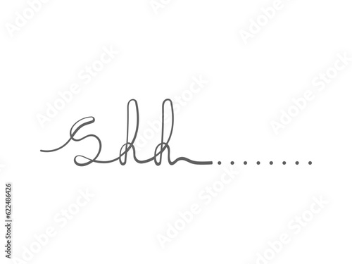 sign icon to command silence, silent sign