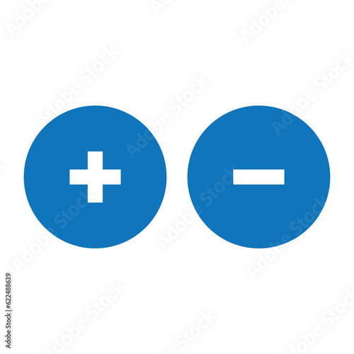 plus and minus button icon vector