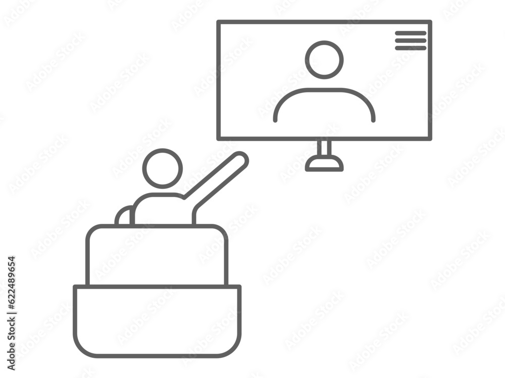 icon people talking through television stations, world technology day design icon people talking through television stations, world technology day design