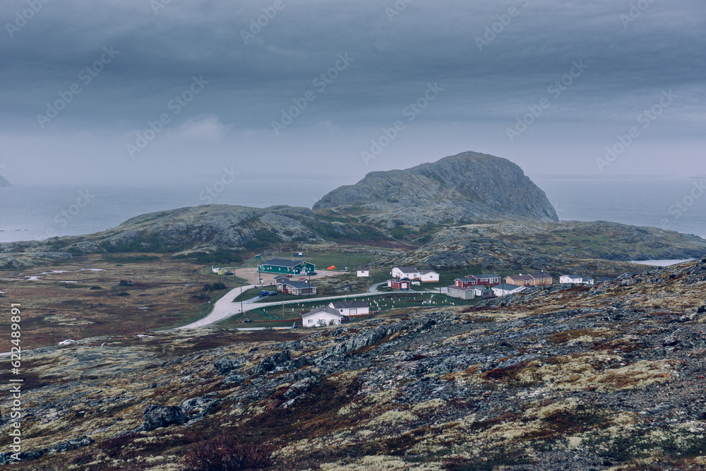 Obraz premium Hills of Fogo Island, Newfoundland, Canada.