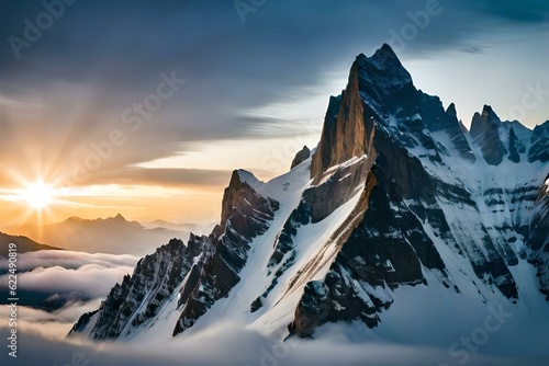 sunrise in the mountains