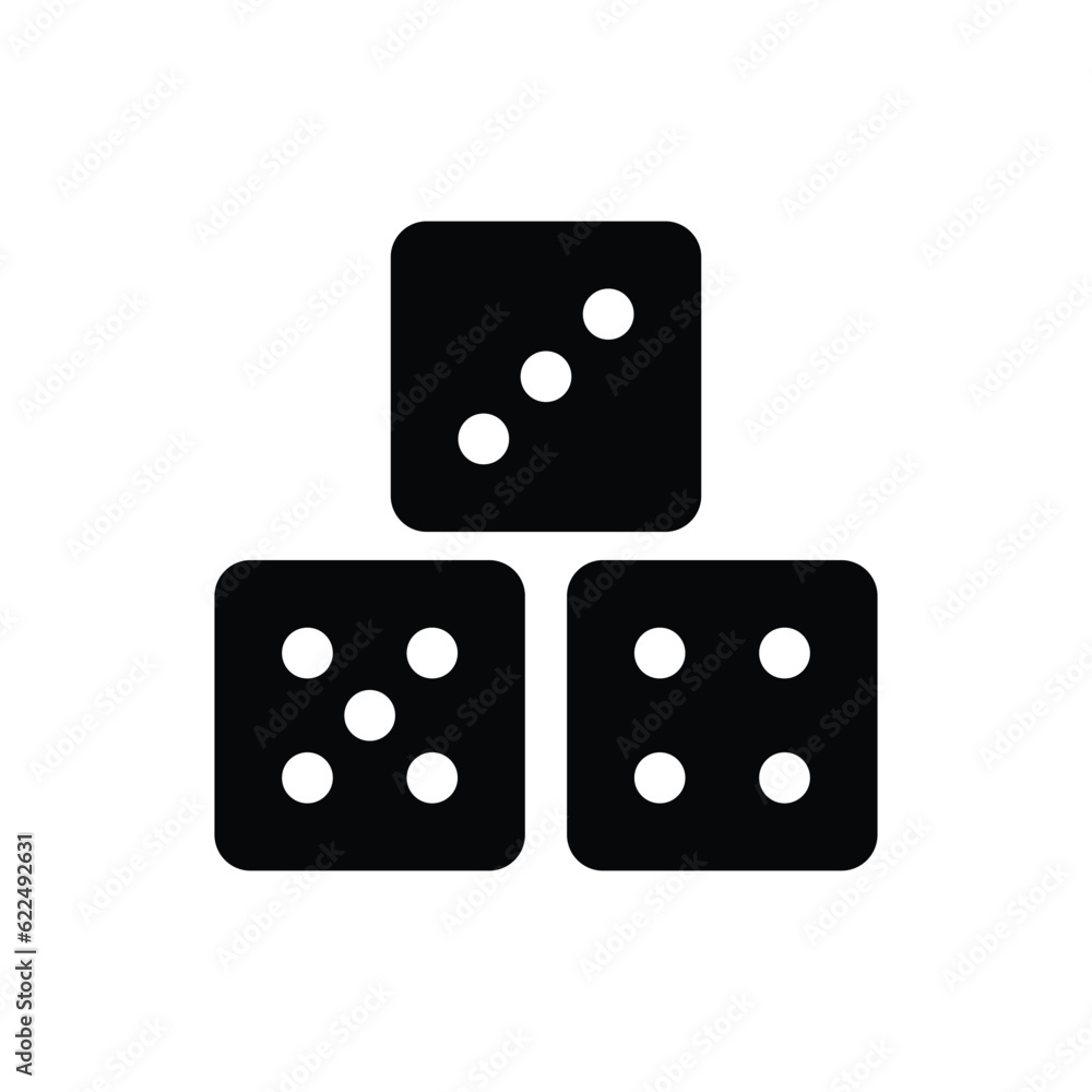 Domino dice vector icon. isolated on white background. vector illustration Domino dice vector icon. isolated on white background. vector illustration