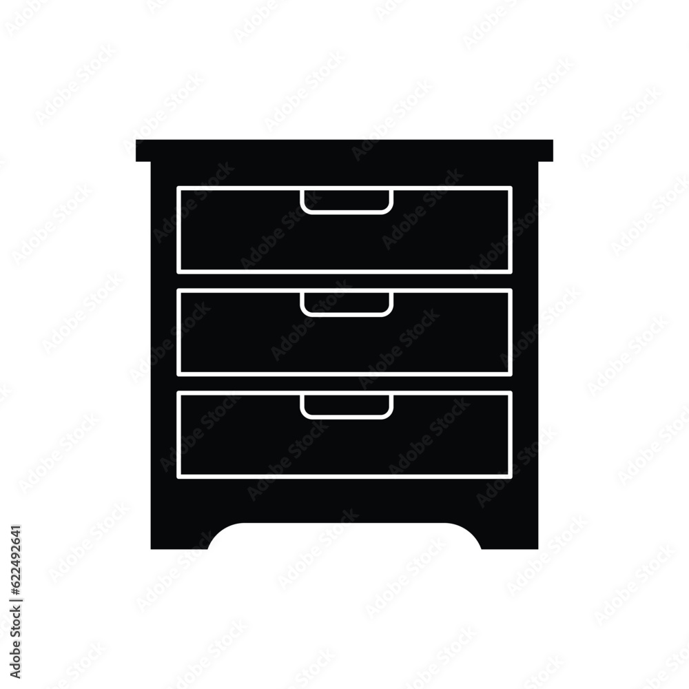 Chest of drawers icon design. isolated on white background. vector illustration Chest of drawers icon design. isolated on white background. vector illustration