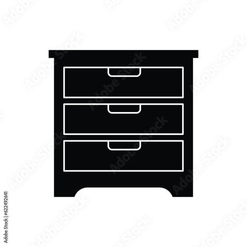 Chest of drawers icon design. isolated on white background. vector illustration