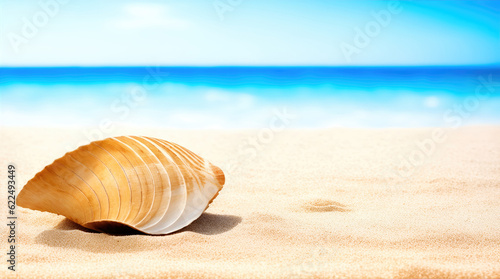 summer sandy and wavy beach background