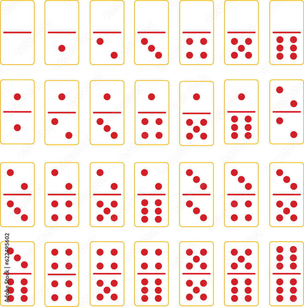 Set of dominos card clipart Set of dominos card clipart