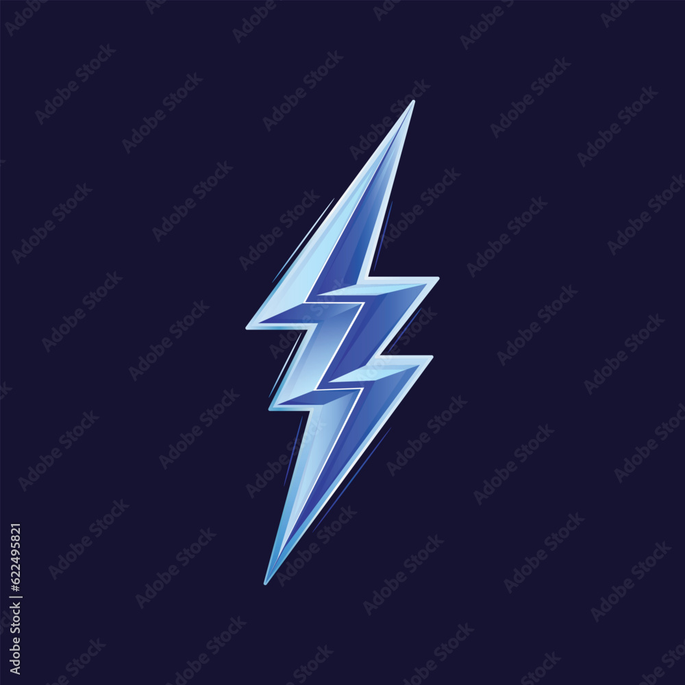 Thunderbolt icon. Neon Lightning icon isolated on black background. Vector illustration Thunderbolt icon. Neon Lightning icon isolated on black background. Vector illustration