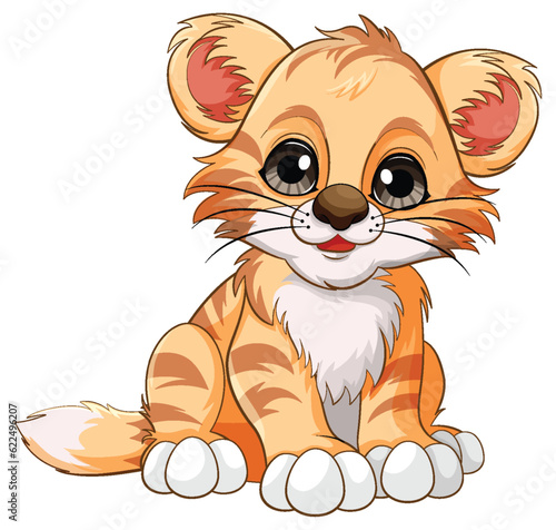 Cute Baby Tiger Cartoon Character