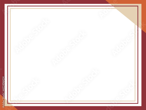 シンプルなコーナーフレーム　紅葉カラー