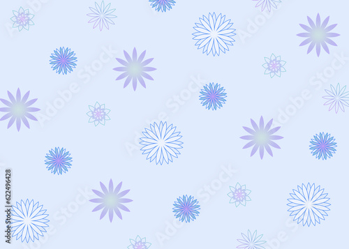 Seamless blue flowers pattern