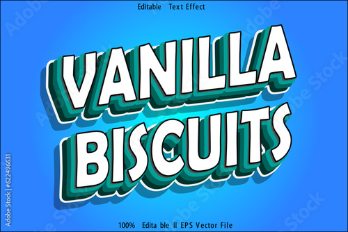 Vanilla Biscuits Editable Text Effect