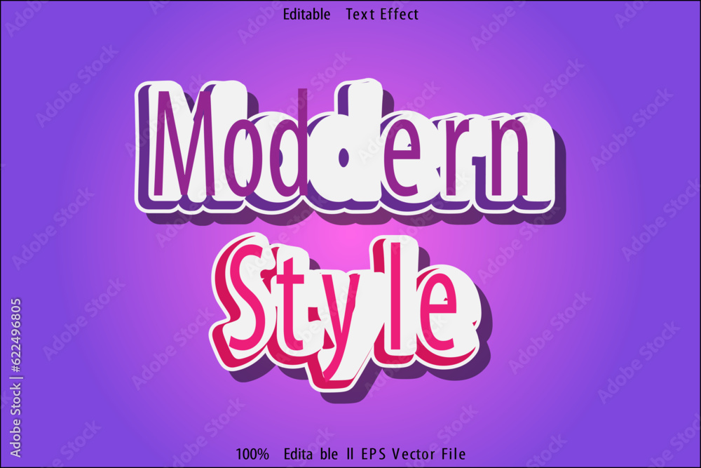 Modern Style Editable Text Effect