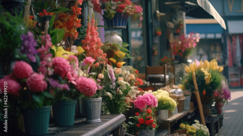 Beautiful flower shop front decoration © didiksaputra
