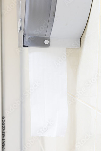 white toilet paper on a wall