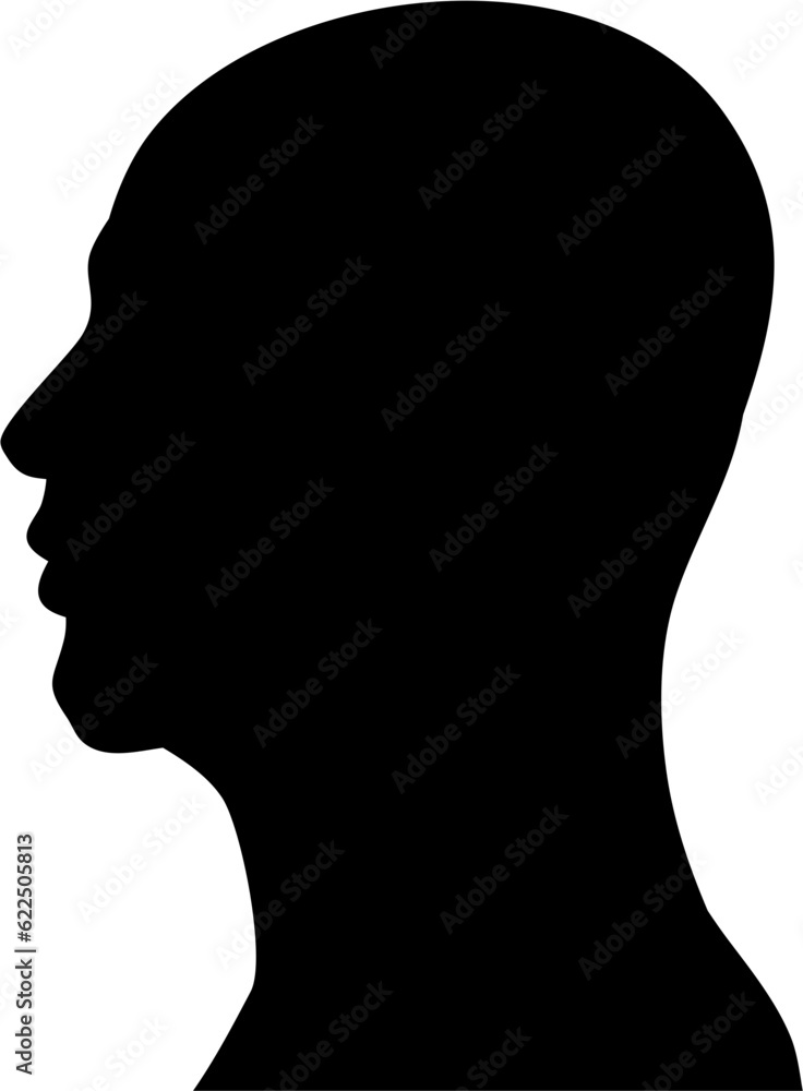 Bald Man Head Silhouette Illustration Vector Bald Man Head Silhouette Illustration Vector