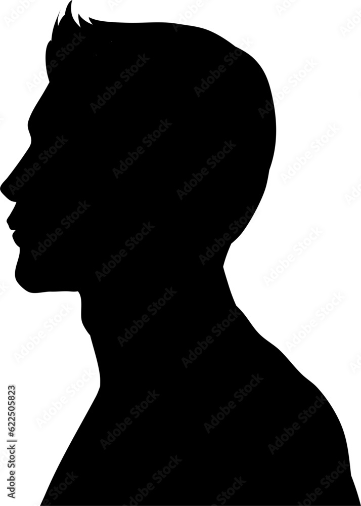 Portrait Man Head Silhouette Illustration Vector Portrait Man Head Silhouette Illustration Vector