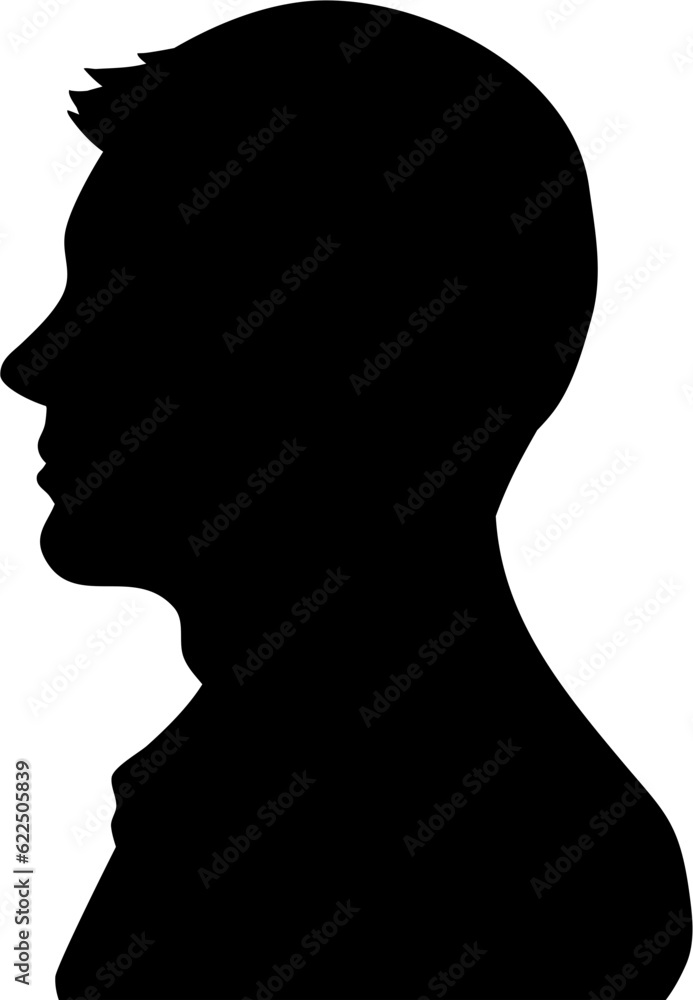Hair Style Man Head Silhouette Illustration Vector Hair Style Man Head Silhouette Illustration Vector