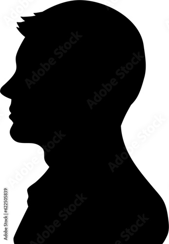 Hair Style Man Head Silhouette Illustration Vector