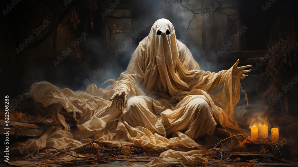 ハロウィンのお化けの背景 ハロウィンのお化けの背景
