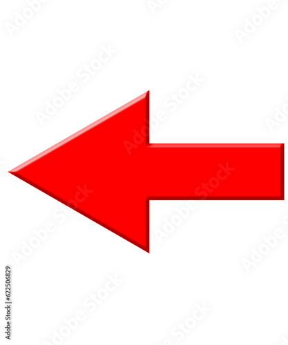 red arrow on white background