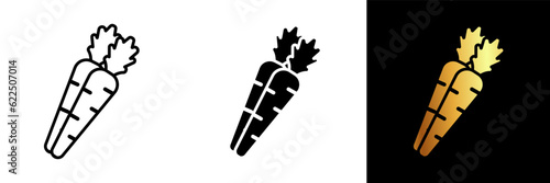 Carrot icon represents a vibrant and nutritious root vegetable known for its sweet flavor.