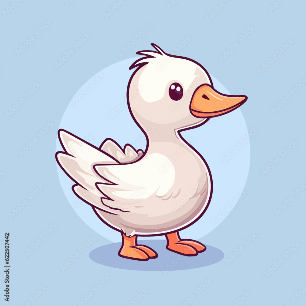 Cute Goose Cartoon Character: Perfect for Children's Farm-themed Designs and Nature-inspired Creations Cute Goose Cartoon Character: Perfect for Children's Farm-themed Designs and Nature-inspired Creations